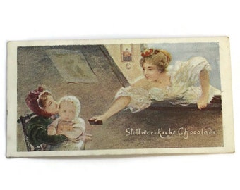 Vintage German Advertising Trade Card - Stollwerck Chocolade -