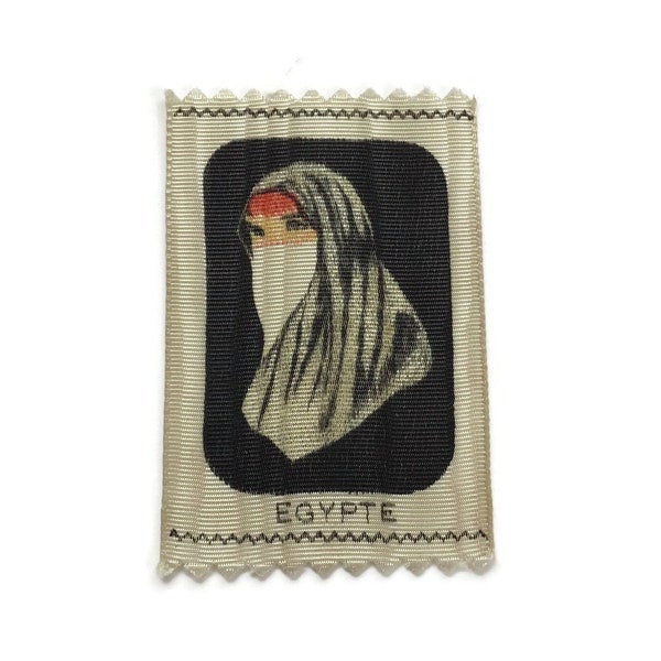 Vintage Silk Patch, Egypt Egyptian Woman