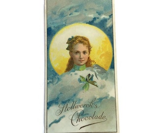 RISERVATO A DIANA Scheda commerciale pubblicitaria tedesca vintage - Stollwerck Chocolade -