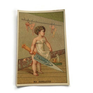 Antieke Franse reclame Chromo Trade Card, afbeelding 2