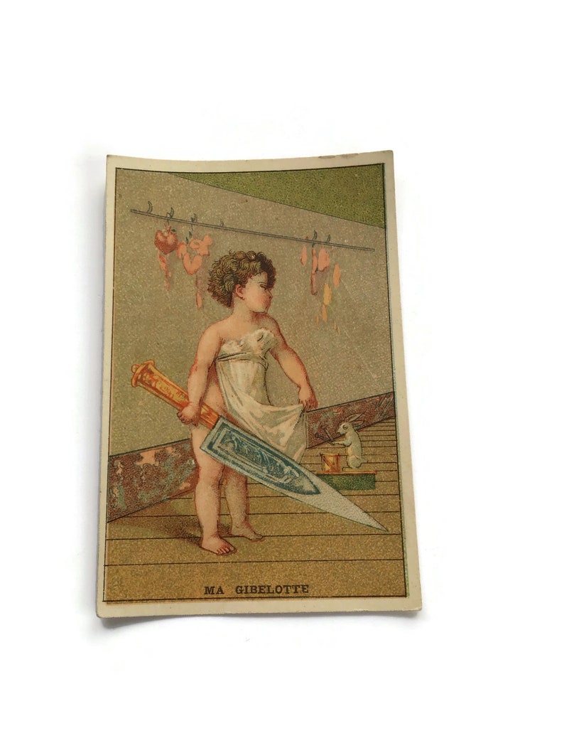 Antieke Franse reclame Chromo Trade Card, afbeelding 2