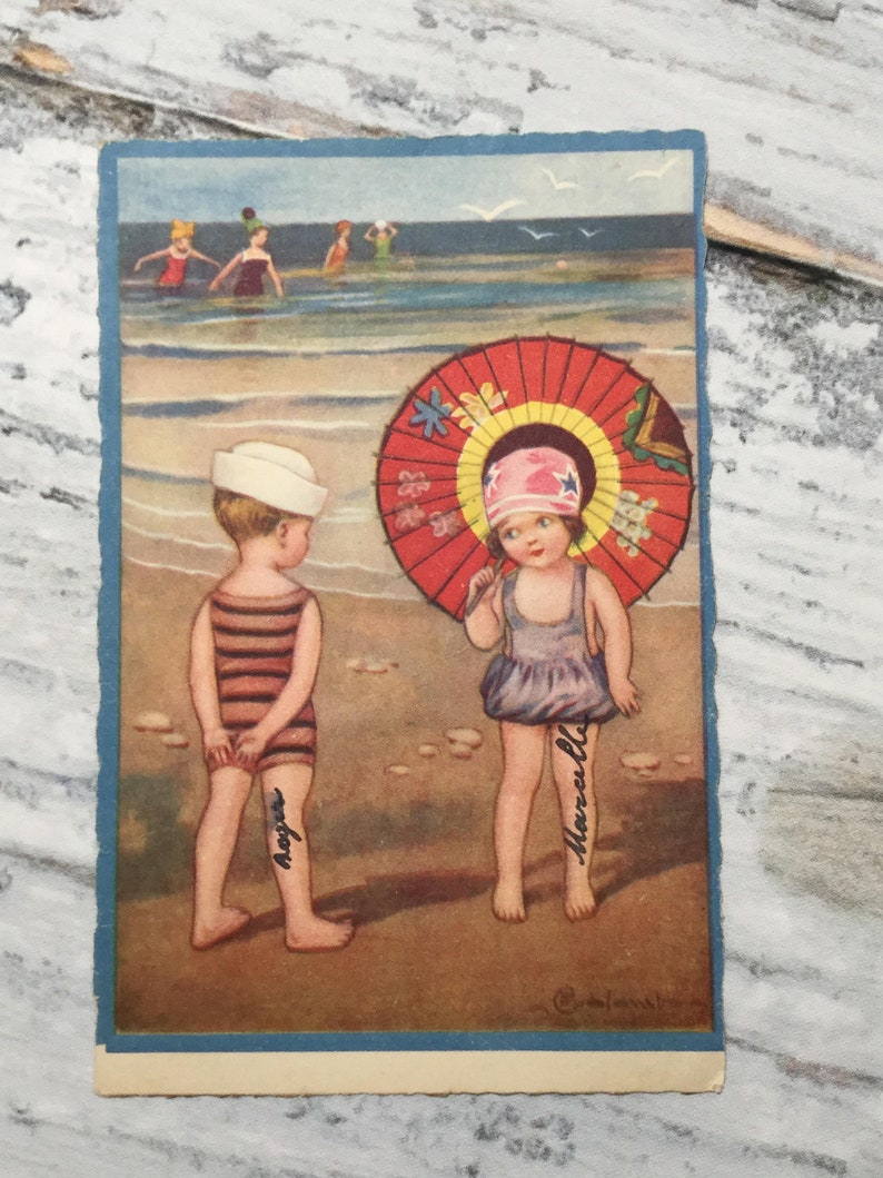 Image result for vintage kids beach