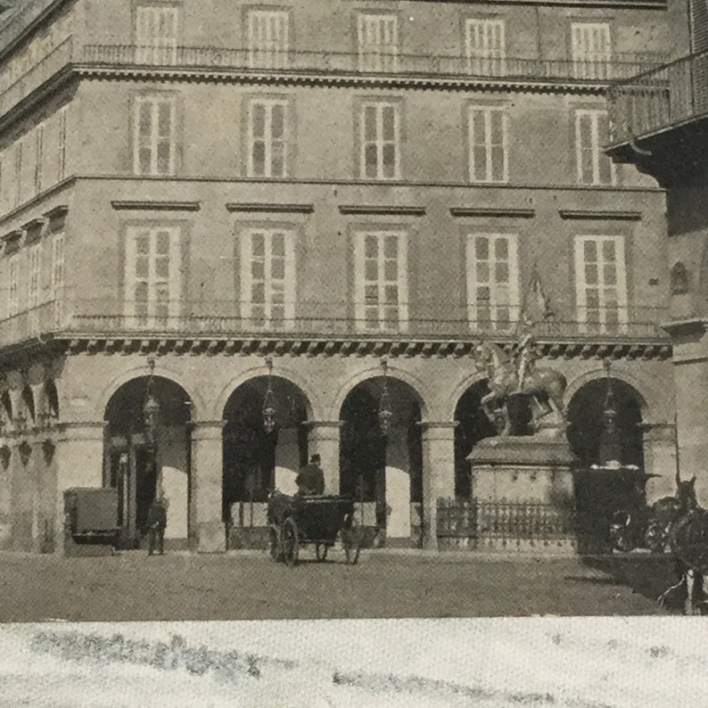 Vintage French Travel Postcard Paris City Souvenir Postcard, Rue de Rivoli Statue Jeanne D/'Arc