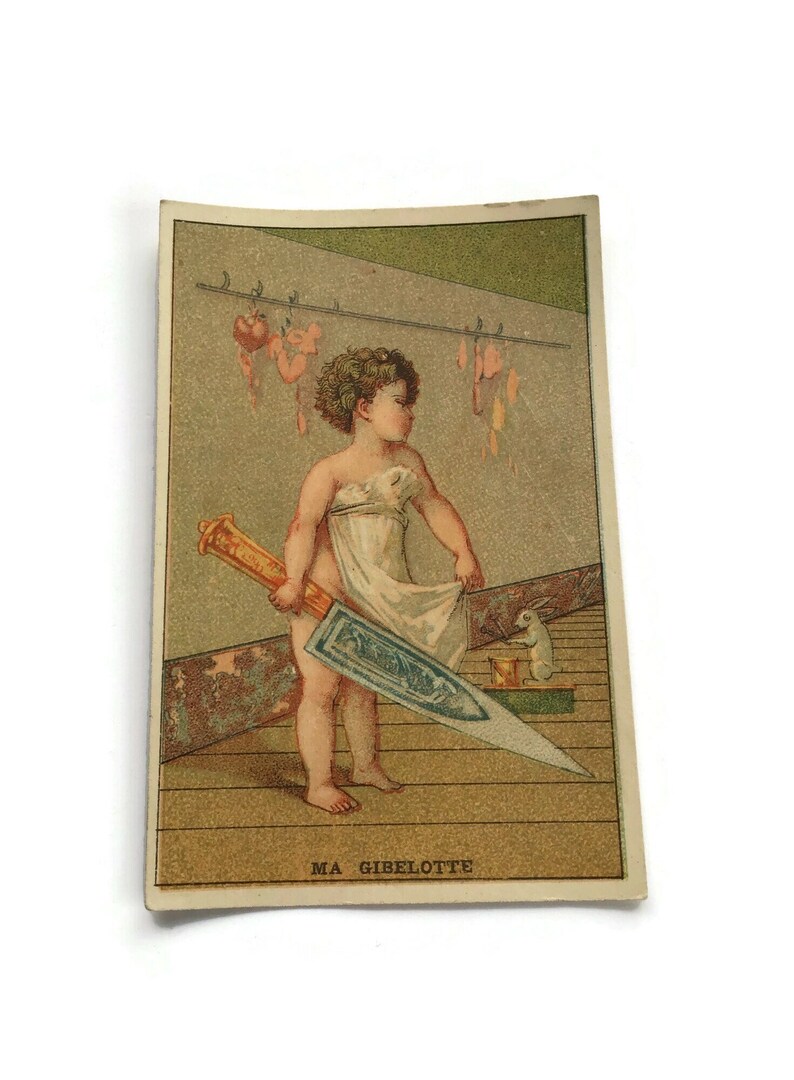 Antieke Franse reclame Chromo Trade Card, afbeelding 1