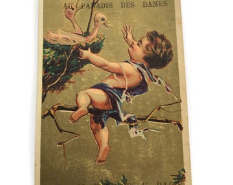 Antieke Franse Chromo Trade Card,