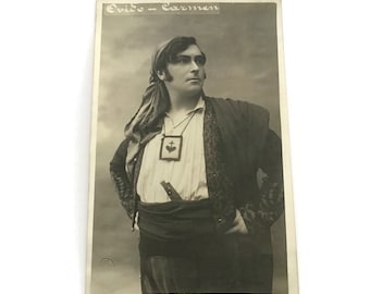 Georges Ovido in Carmen, French Actor Opera Singer Tenor, Rare Antique Postcard,