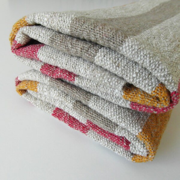 2 Pure Linen Towels, Tea Towel Set, Linen Hand Towel, Dish Towel, Striped Towel, Linen Tea Towel, Organic Towel