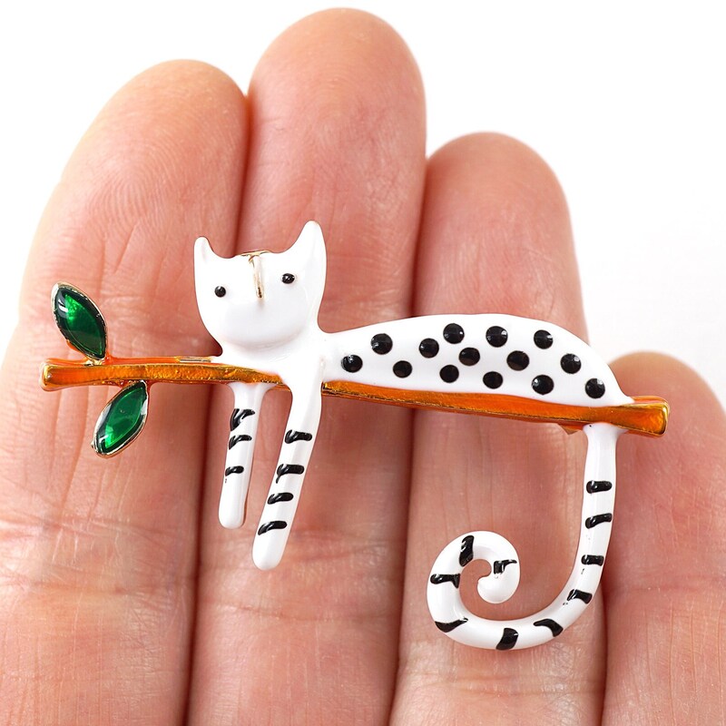 Cat Brooch Etsy