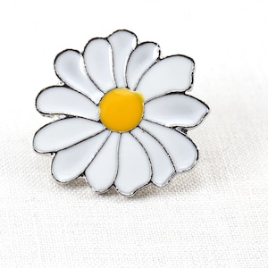 Gänseblümchen Blume Pin für Frauen, Krawatte Tack Pin Brosche, einfache weiße Blume Brosche Blumenstift
