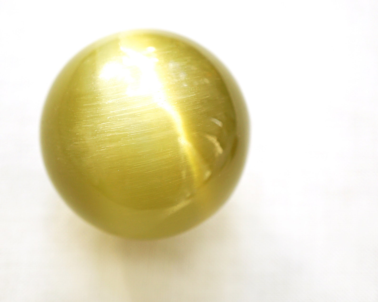 Yellow Cats Eye Marble Large Fiber Optic Crystal Ball Big Etsy