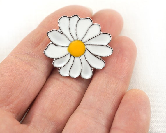 Colorful Daisy Sunflower Brooch Pins - Bohemian Lapel Pins For Women, Metal Enamel Flower Badge - View #5
