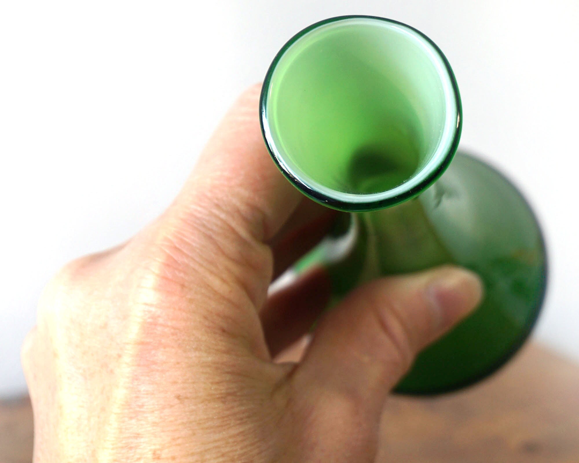 Mid Century Hand Blown Glass Vase White Cased Glass Vase 50s Etsy Canada