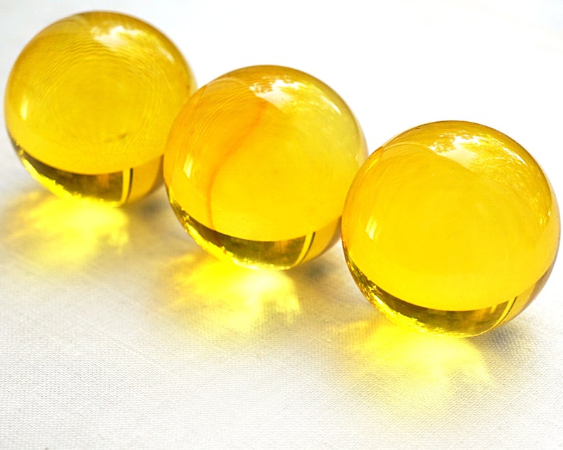 Huge Glass Ball 39mm Large Yellow Marble Big Glass Marble Etsy