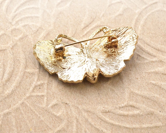 ON VACATION Jewel Blue Butterfly Brooch, Gold But… - image 4