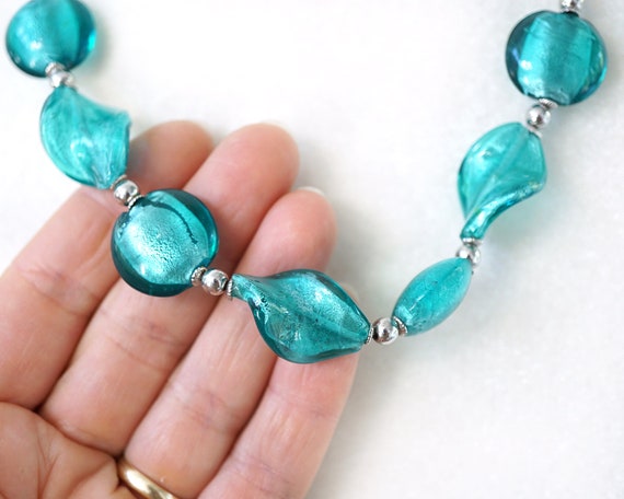 ON VACATION Turquoise Green Lampwork Glass Bead N… - image 4