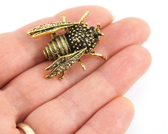 Broche mosca detallado pasador de insecto vintage broche - Etsy México