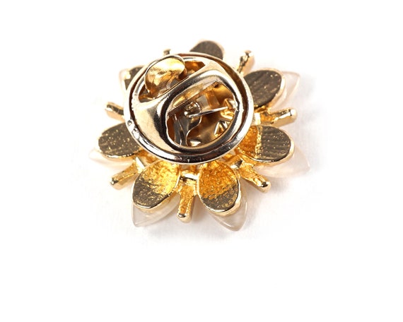 ON VACATION Exquisite Opal Flower Brooch, Small G… - image 6