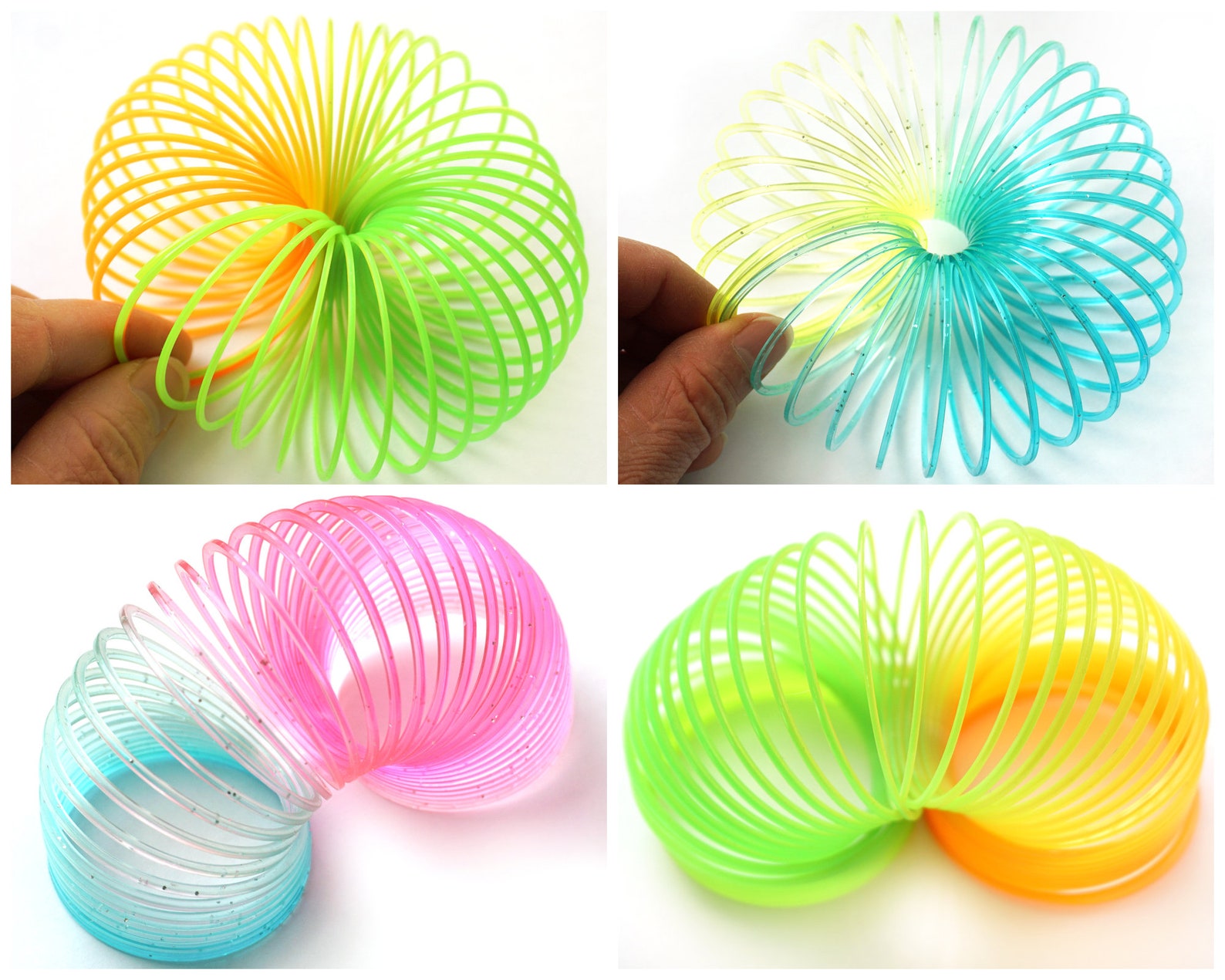 Small vintage Slinky Toy Tiny Glitter Plastic Spiral Toy Etsy