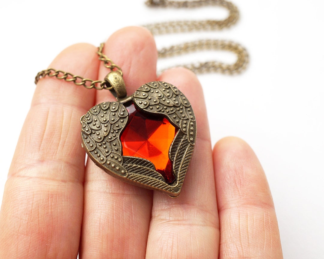★VINTAGE HOLLYWOOD★ Heart Long Chain Necklace ☆VINTAGE HOLLYWOOD☆ Heart Long Chain Necklace Sterling