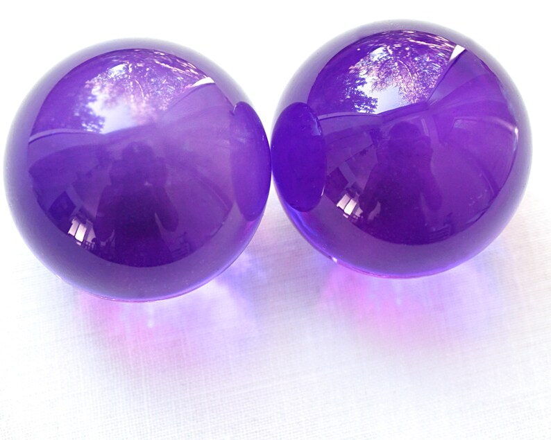 Deep Purple Crystal Ball Huge Glass Ball 39mm Large Marble Big Etsy