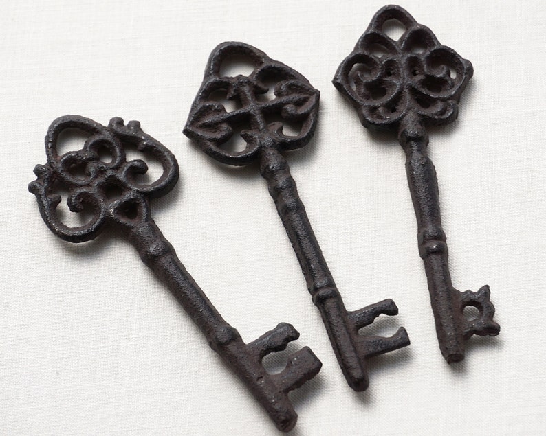 Large Vintage Cast Iron Key Karlstejn Castle Door Key Etsy