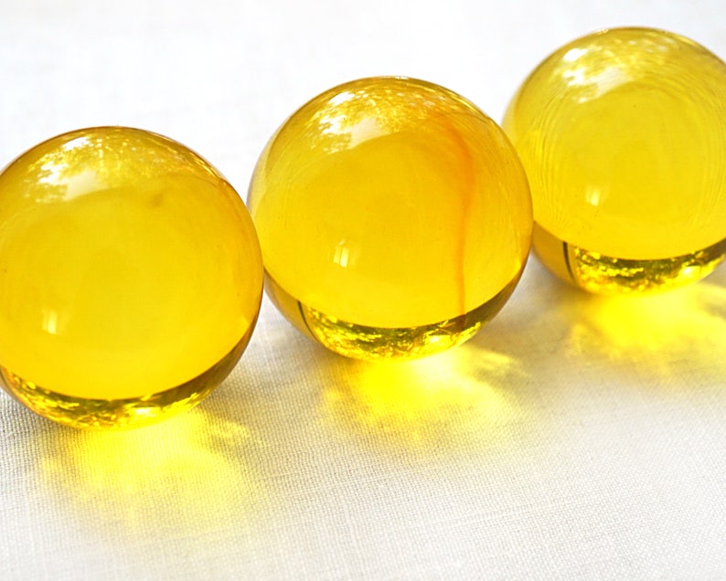 Huge Glass Ball 39mm Large Yellow Marble Big Glass Marble Etsy