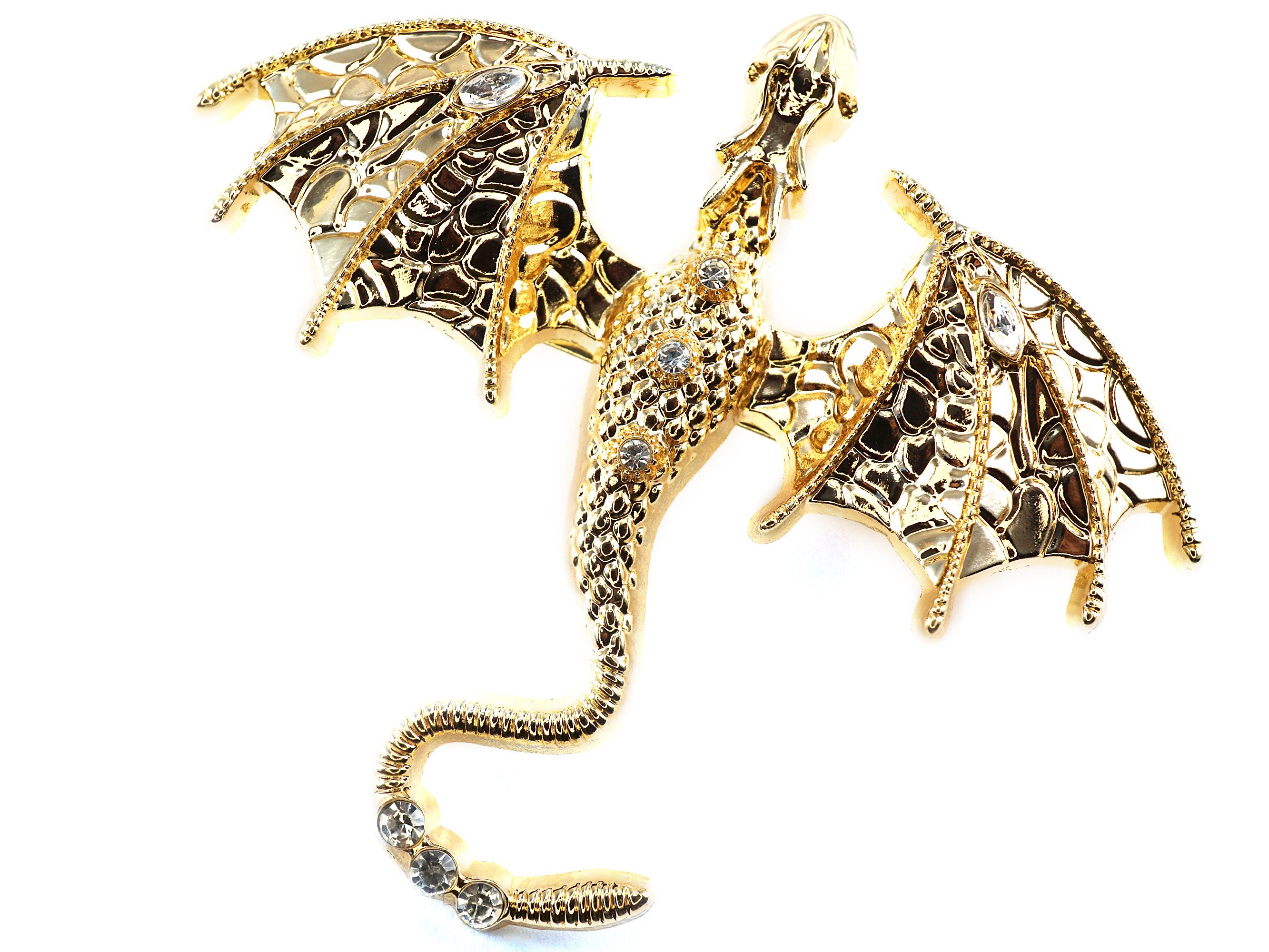 Spilla in oro bicolore 18k, smalto e diamanti | Gioielli