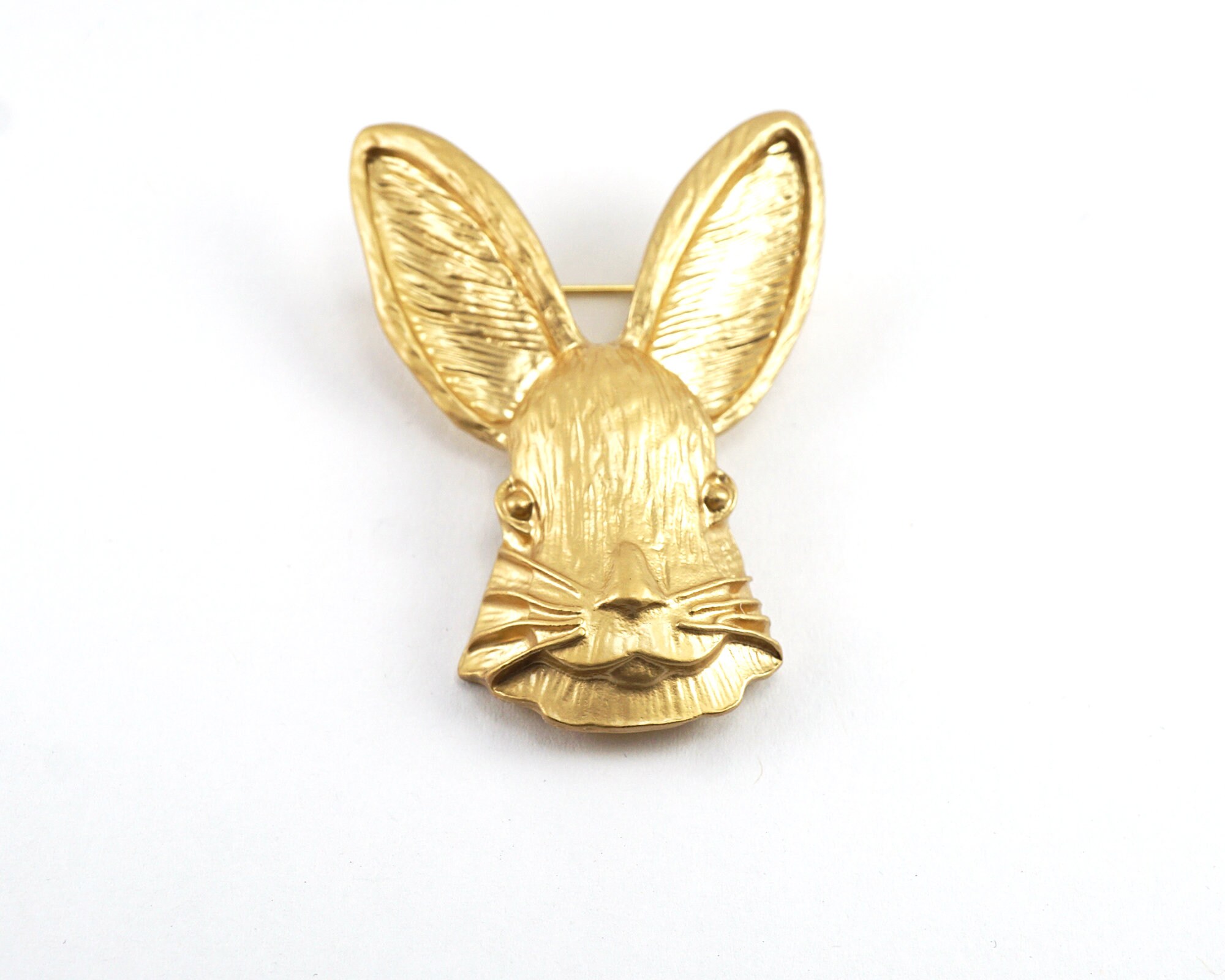 ON VACATION Easter Bunny Brooch, Large Rabbit Head Pin ON VACATION Easter Bunny Brooch, Large Rabbit Head Pin