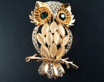 Broche-collier 2 En 1 Hibou émail Bleu – Pendentif Et épingle Pour Foulard