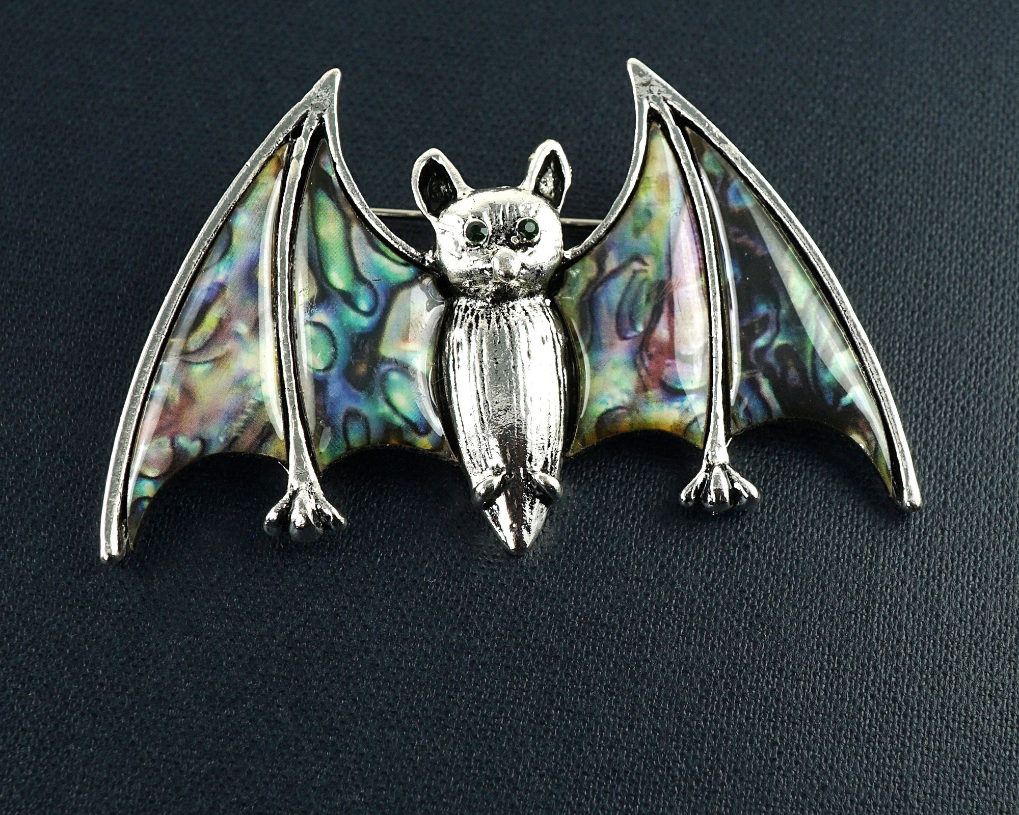 Sparkly Rhinestone Bat Brooch Pin - Gorgeous Crystal Halloween Accessory, 3" X 1.25"