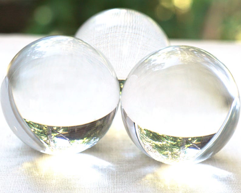 Modern Home Decor Ball Clear Crystal Ball Huge Glass Ball 39mm Etsy