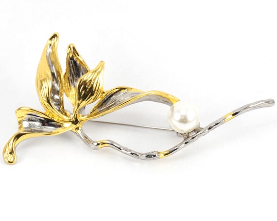  Vintage Champagne Lily Flower Brooches Brooch Pin