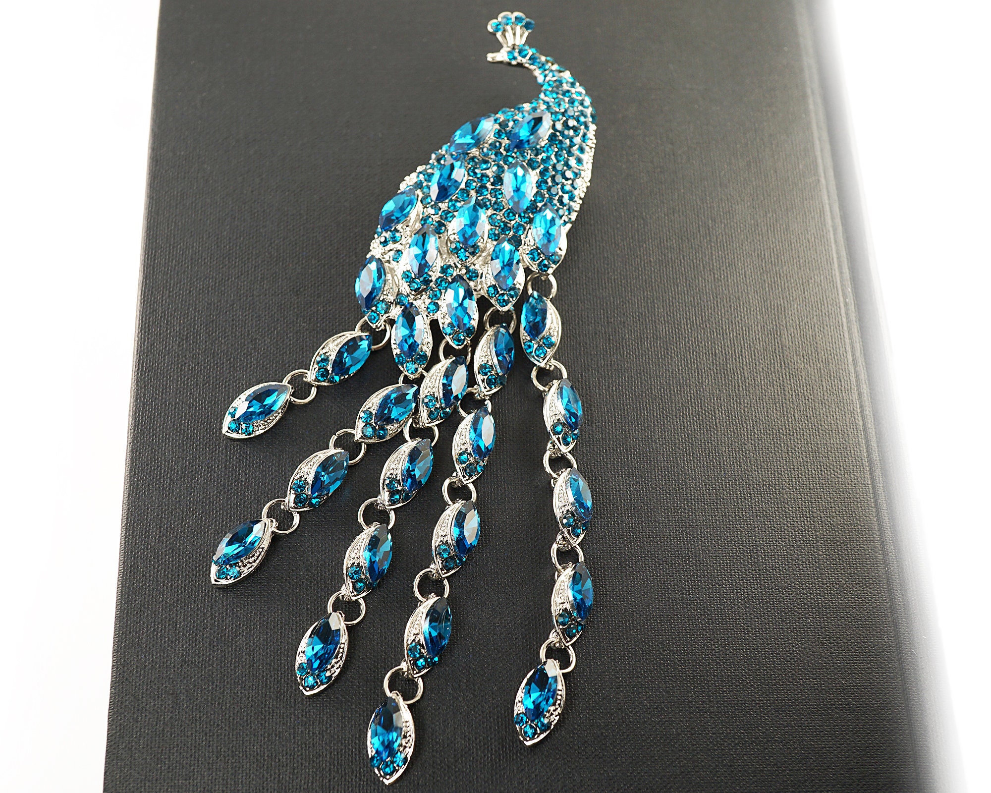 Rhinestone Peacock Brooches for Women Animal Brooch Pin Elegant  Accessories☆