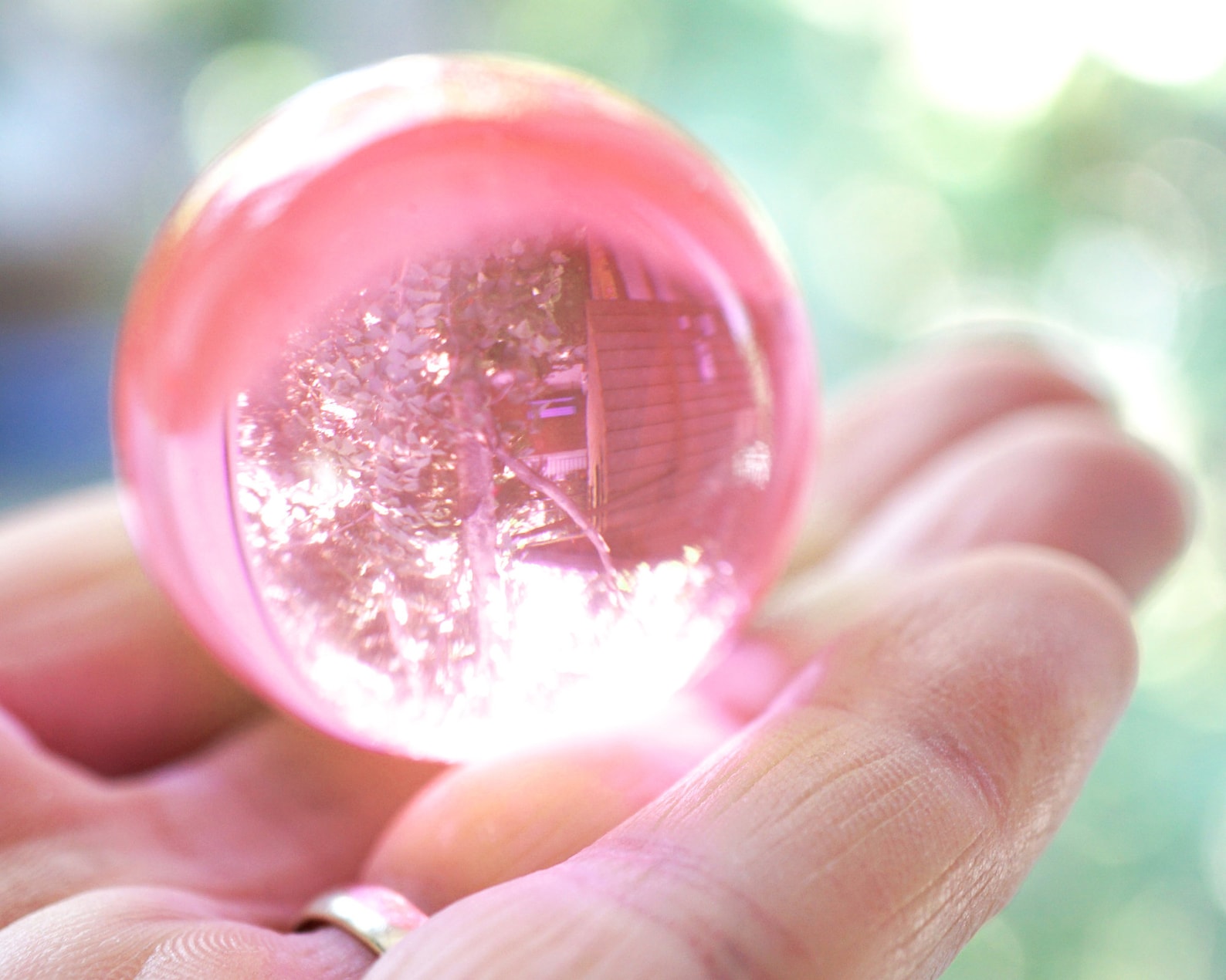 Light Pink Crystal Ball Huge Glass Ball 39mm Large Marble Big Etsy