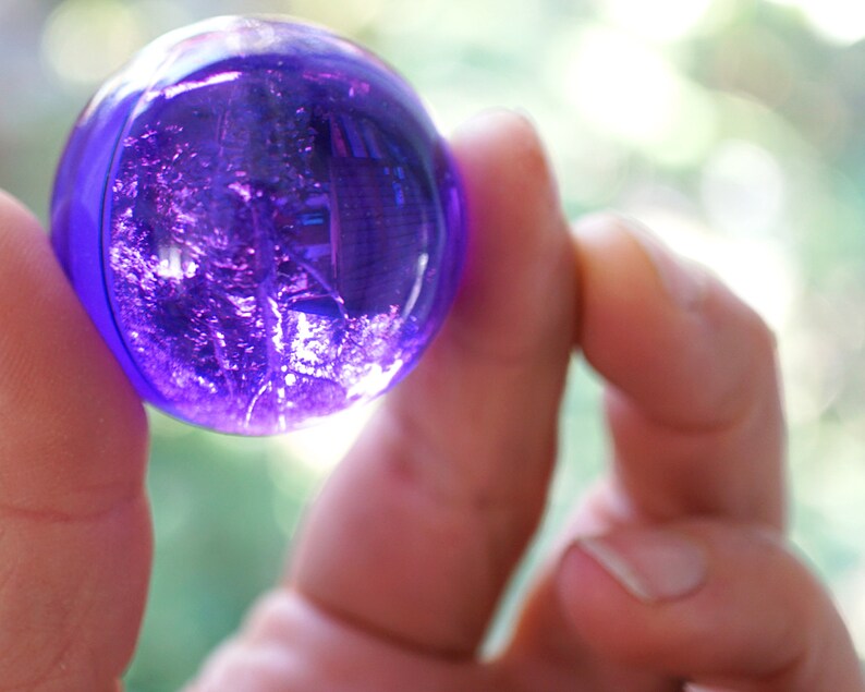 Deep Purple Crystal Ball Huge Glass Ball 39mm Large Marble Big Etsy