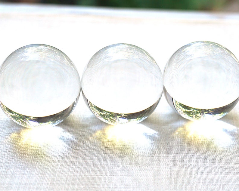 Modern Home Decor Ball Clear Crystal Ball Huge Glass 39mm Etsy