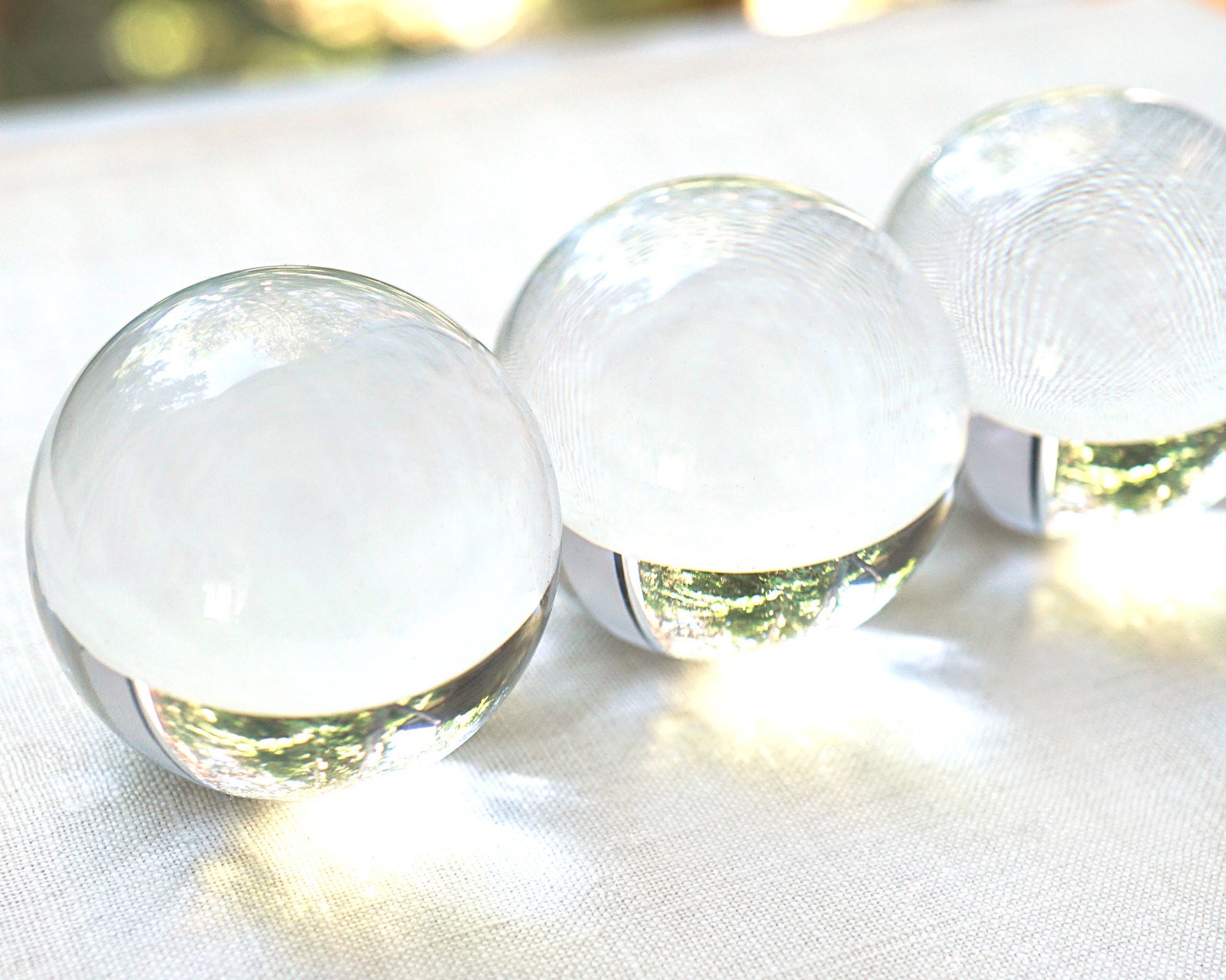 Modern Home Decor Ball Clear Crystal Ball Huge Glass 39mm Etsy