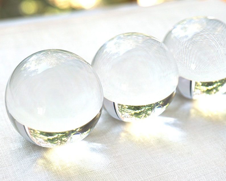 Modern Home Decor Ball Clear Crystal Ball Huge Glass 39mm Etsy