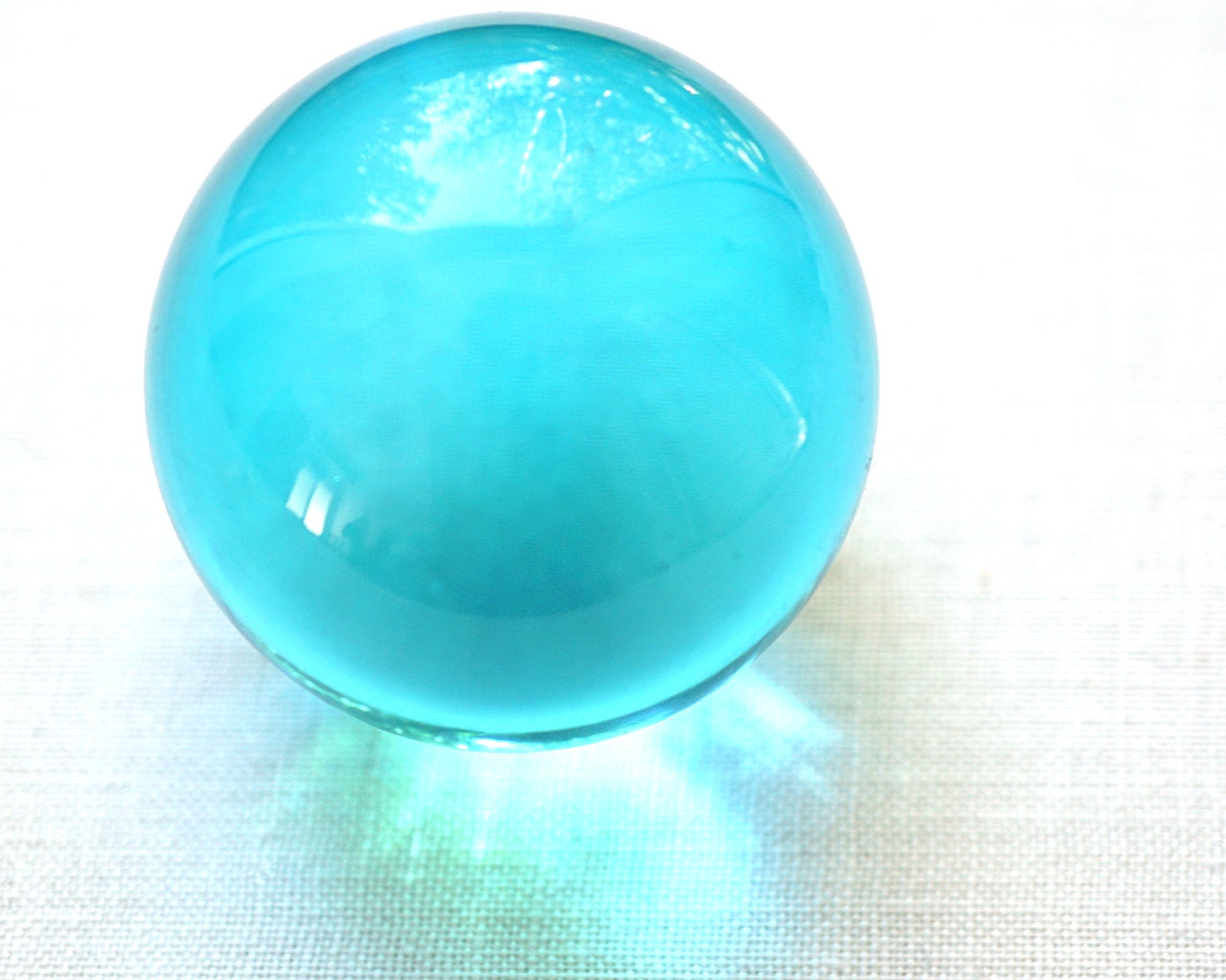 Large Aqua Blue Crystal Ball Sphere Huge Glass Ball 39mm 1 Etsy