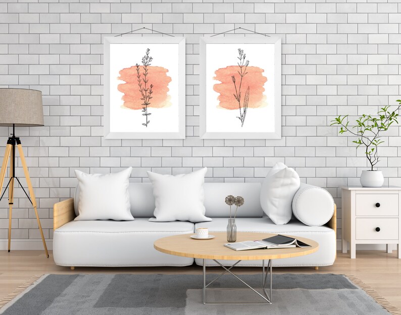 Botanical Art Print Botanical Wall Decor Botanical Line Etsy