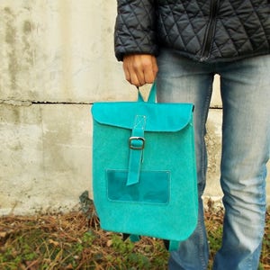 Sac à dos pour femme, sac à dos roll-top, sac pour ordinateur portable, sac à dos pour enfant, sac à dos en toile, sac personnalisé, cartable, sac pour fille, bleu, sac à main en cuir