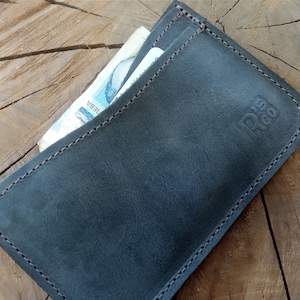 Business card case, Credit card holder, Leather wallet, Bifold wallet, Slim cash wallet, Cash wallet, Small pouch, Pocket wallet, handmade