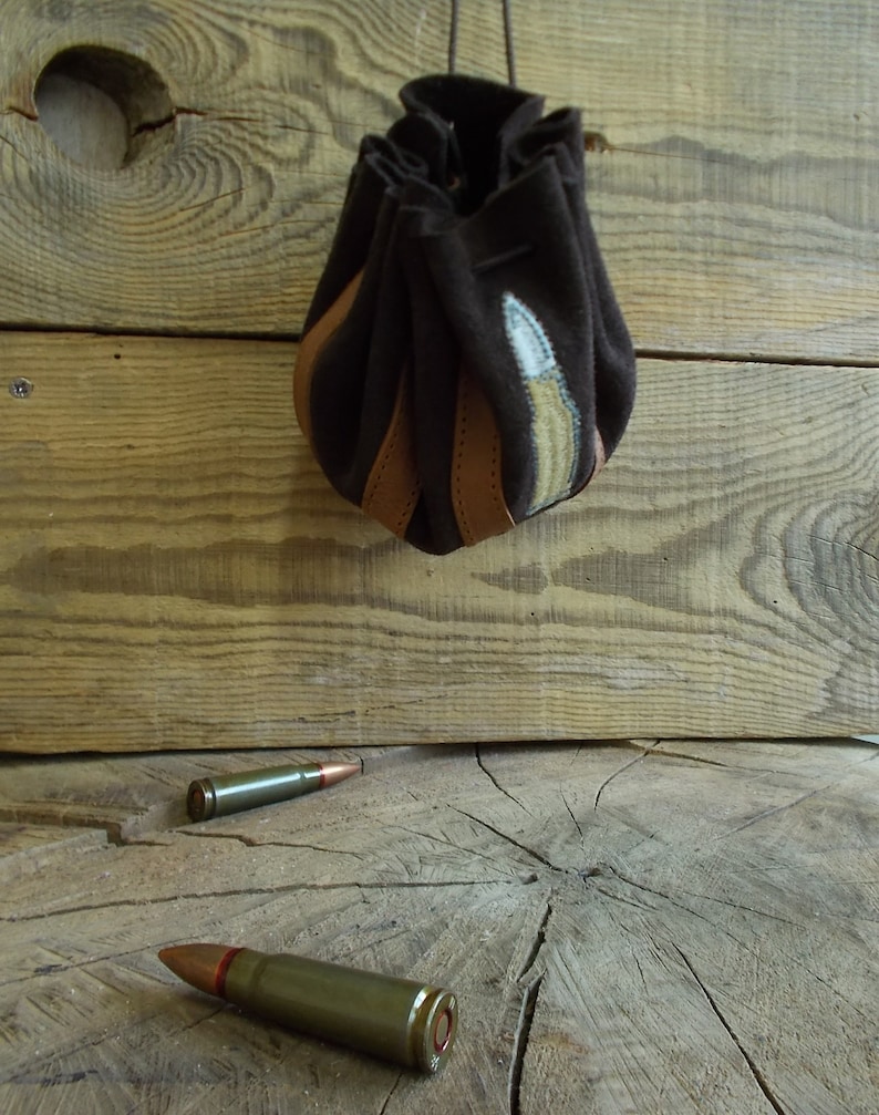 Mens Gift Gunpowder Bag Coin Purse Drawstring Leather Etsy