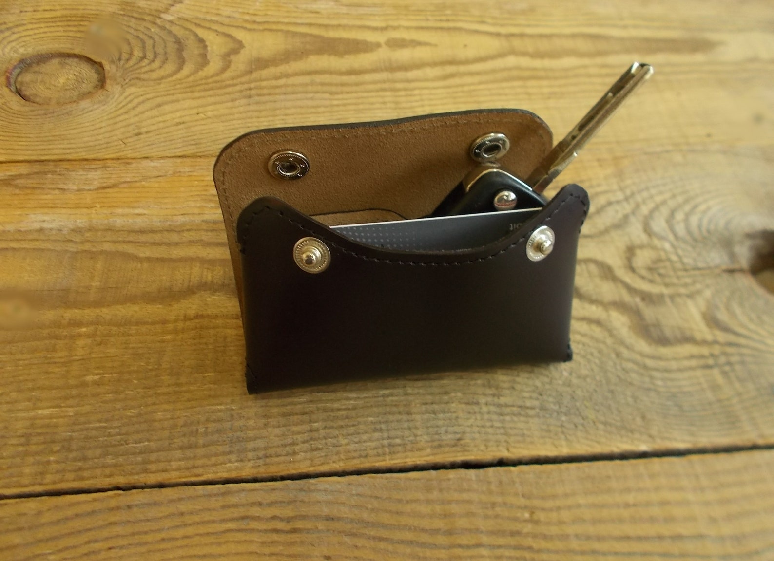 Pocket wallet Key holder Mens gift Business card holder Etsy