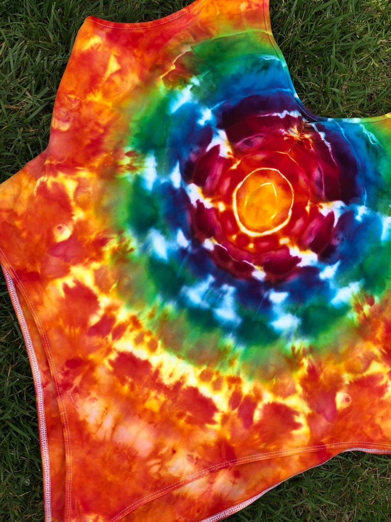 3X Center portal rainbow bodysuit