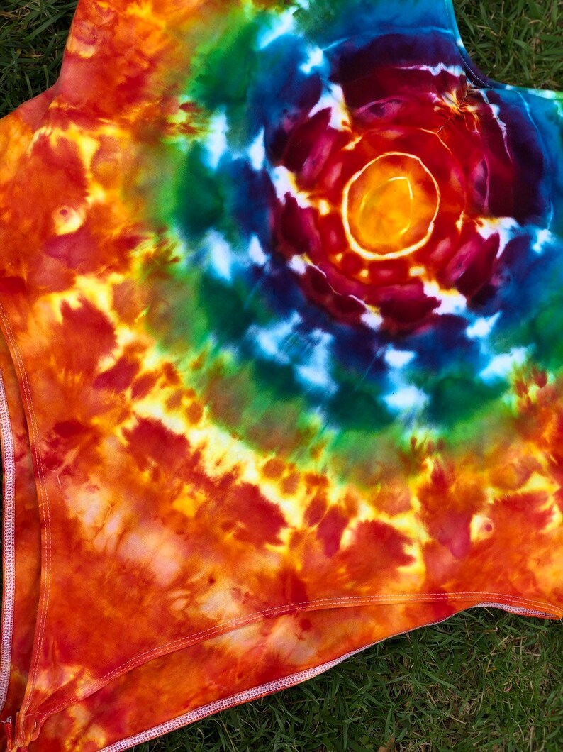 3X Center portal rainbow bodysuit