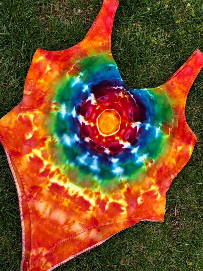 3X Center portal rainbow bodysuit