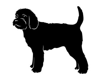 Cockapoo Dog Breed Vector Silhouette - (formats - eps, svg, png & jpg)