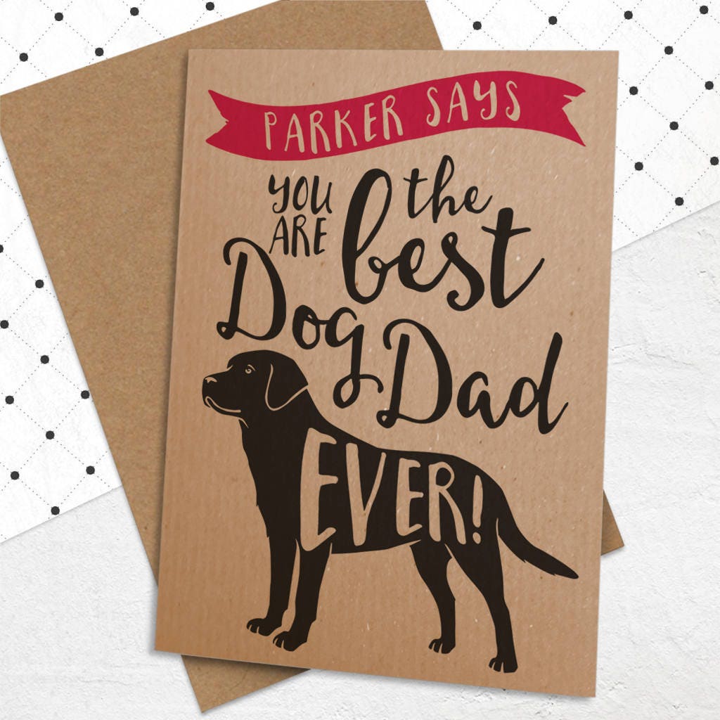Paper & Party Supplies To the Best Dad Ever Terrier Mix Card Dog Dad