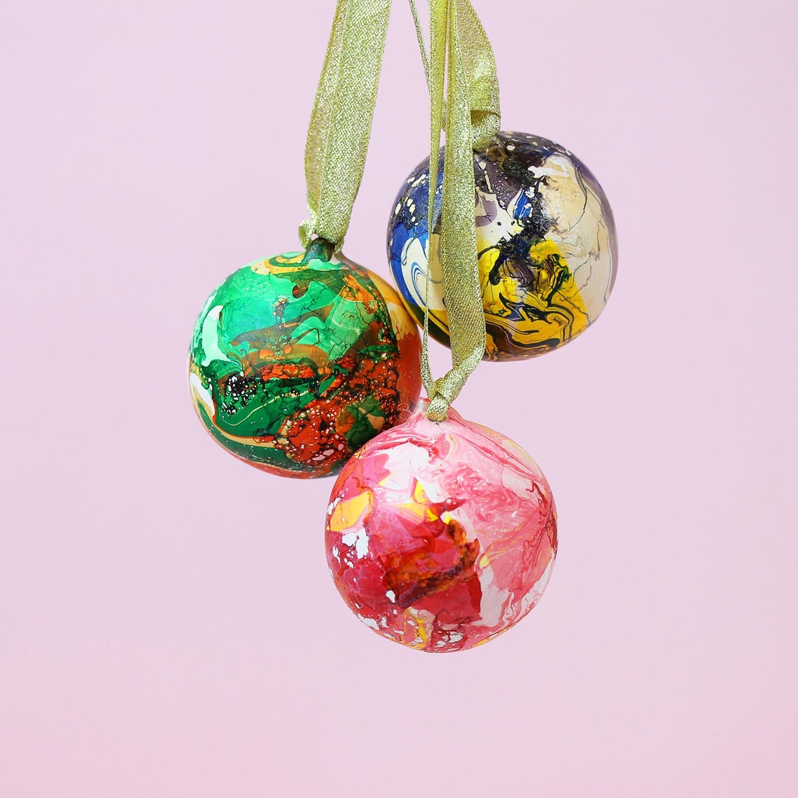 Ceramic Bauble Marbling Kit for Christmas Decorations. Etsy UK